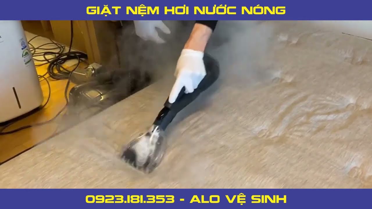 Giặt Nệm Tại Nhà Bằng Hơi Nước Nóng | Khô Nhanh + Khử Mùi & Diệt Khuẩn 99% | Alo Vệ Sinh