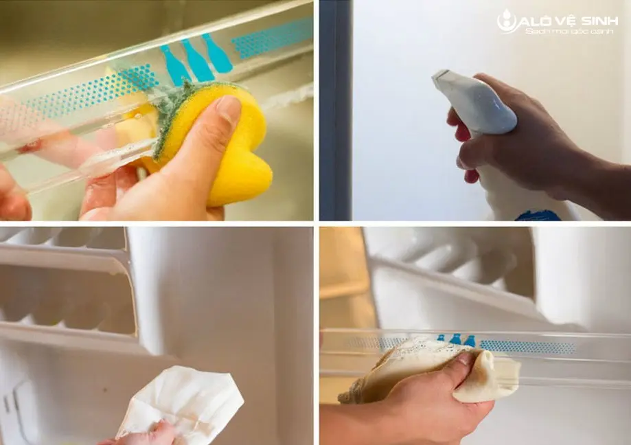 Nên vệ sinh tủ lạnh khi các ngăn tủ bị dơ bẩn