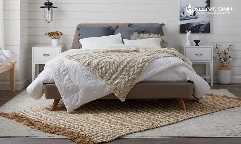 Bảo quản thảm chân giường đúng cách để giữ gìn chất lượng thảm