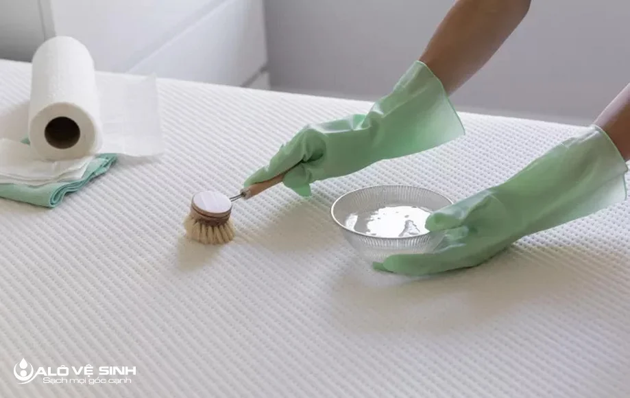 Cách vệ sinh tấm topper bằng bột giặt