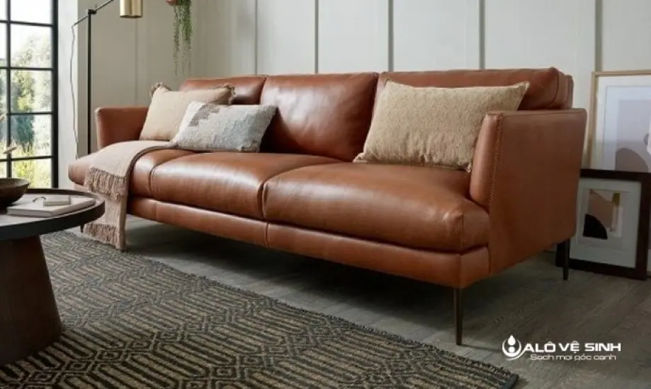 Sofa màu nâu đất là sự lựa chọn phù hợp cho gia chủ mệnh Thổ