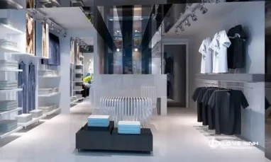 Mẫu ghế sofa trang trí shop quần áo hiện đại.