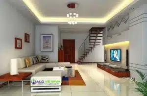 Làm sạch trần phòng khách thạch cao