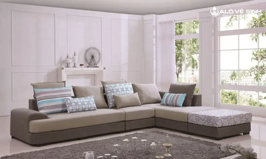 Lựa chọn màu sắc vải bọc sofa theo không gian thoáng mát