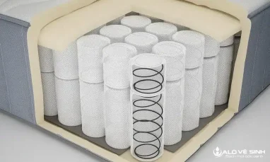 Nệm lò xo túi cuộn được đánh giá cao về cấu tạo chắc chắn và chống đau nhức lưng