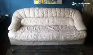 Ghế sofa bị nhăn sau một thời gian sử dụng gây mất thẩm mỹ.