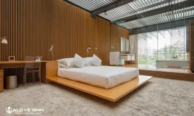 Phơi khô tự nhiên sau khi giặt đệm lò xo