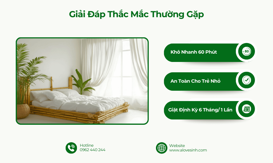 Giải đáp các thắc mắc thường gặp về dịch vụ giặt nệm tại nhà khách hàng