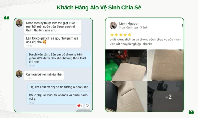 Lời chia sẻ về dịch vụ giặt nệm giúp khử sạch mùi hôi nước tiểu