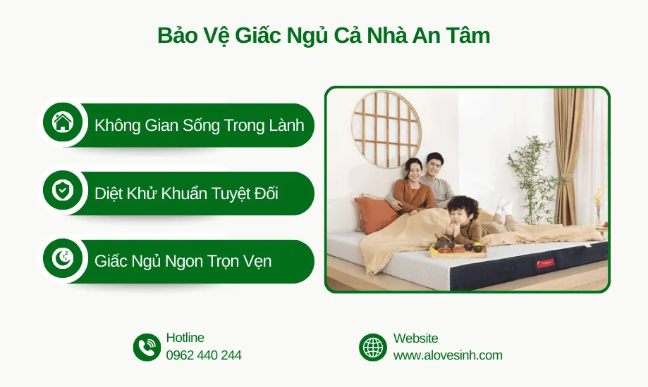Giải pháp vệ sinh nệm và diệt khuẩn giúp bảo vệ giấc ngủ, an tâm cho cả gia đình