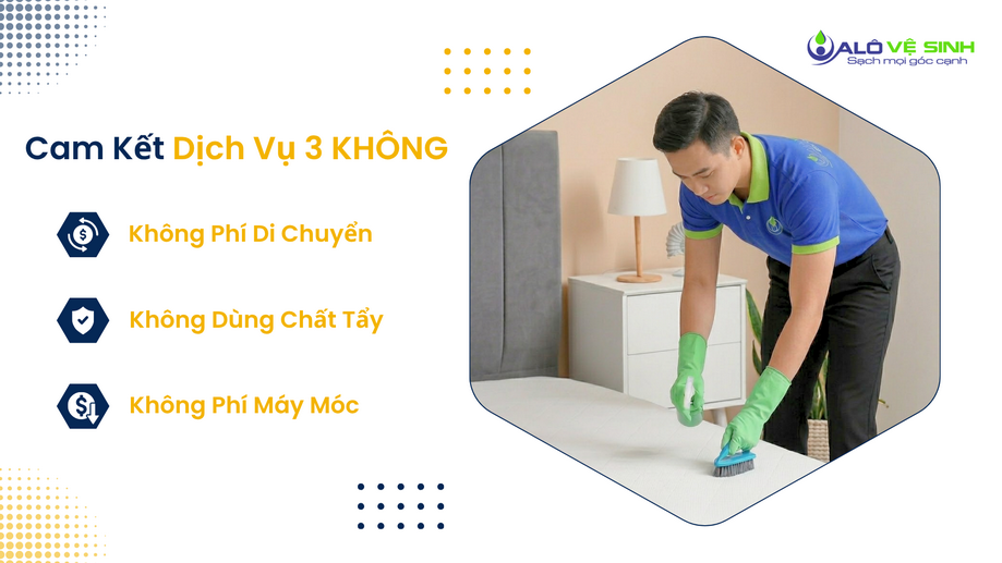 Bảng giá giặt nệm Cần Giờ trọn gói, cam kết 3 không 