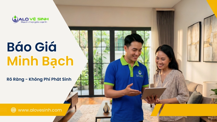 Nhân viên cung cấp bảng giá giặt nệm Củ Chi minh bạch trước khi làm
