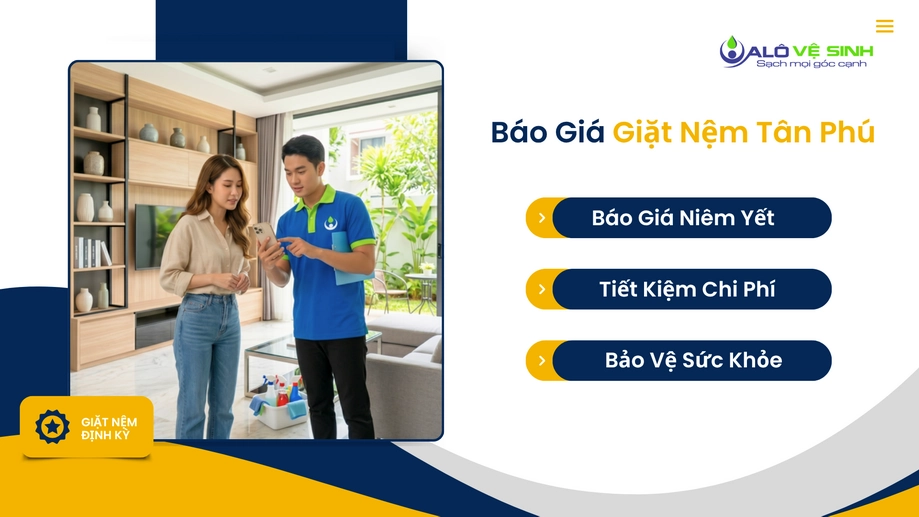 Nhân viên tư vấn chi tiết bảng giá giặt nệm Tân Phú