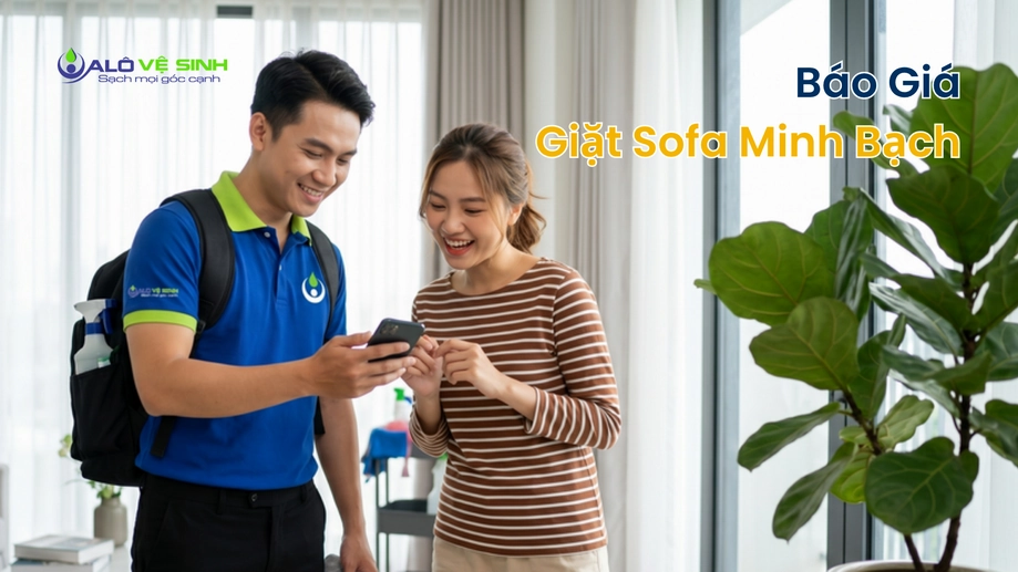 Nhân viên tư vấn chi tiết bảng giá dịch vụ vệ sinh ghế sofa Quận 5