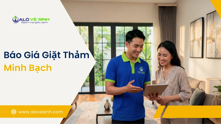 Nhân viên khảo sát và báo giá dịch vụ giặt thảm Phú Nhuận
