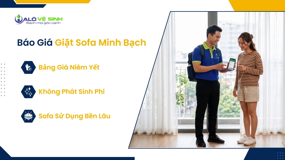 Nhân viên báo giá giặt ghế sofa Bình Tân trực tiếp tại nhà