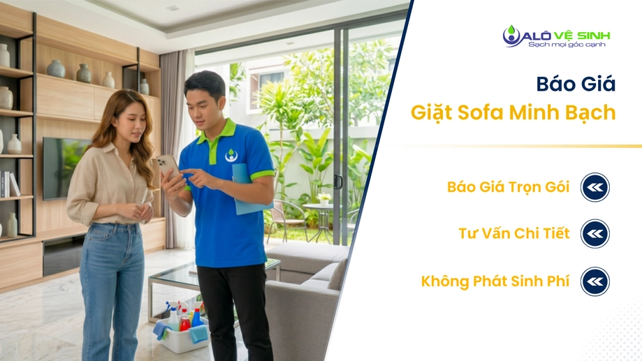Nhân viên tư vấn bảng giá giặt ghế sofa Quận 2 rõ ràng