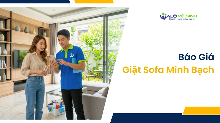 Nhân viên tư vấn rõ ràng về bảng báo giặt ghế sofa Hóc Môn