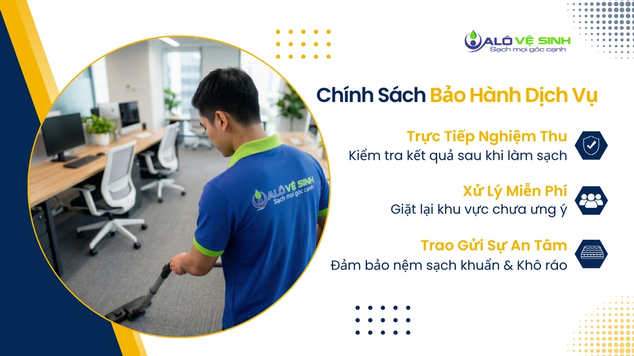 Chính sách bảo hành rõ ràng khi sử dụng dịch vụ giặt thảm Quận 8