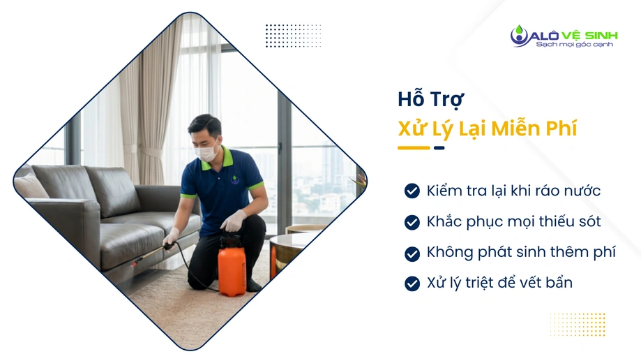 Hỗ trợ bảo hành dịch vụ giặt ghế sofa Bình Chánh