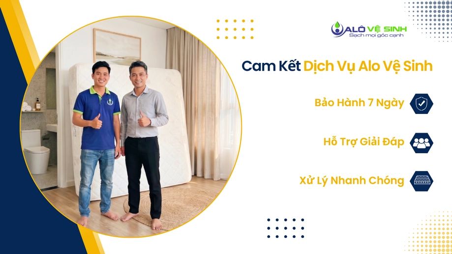 An tâm nằm trên nệm sạch sẽ sau khi vệ sinh nệm Nhà Bè