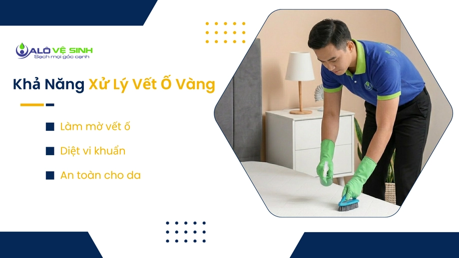 Chất lượng vệ sinh nệm Quận 8 giúp làm mờ hiệu quả vết ố lâu năm