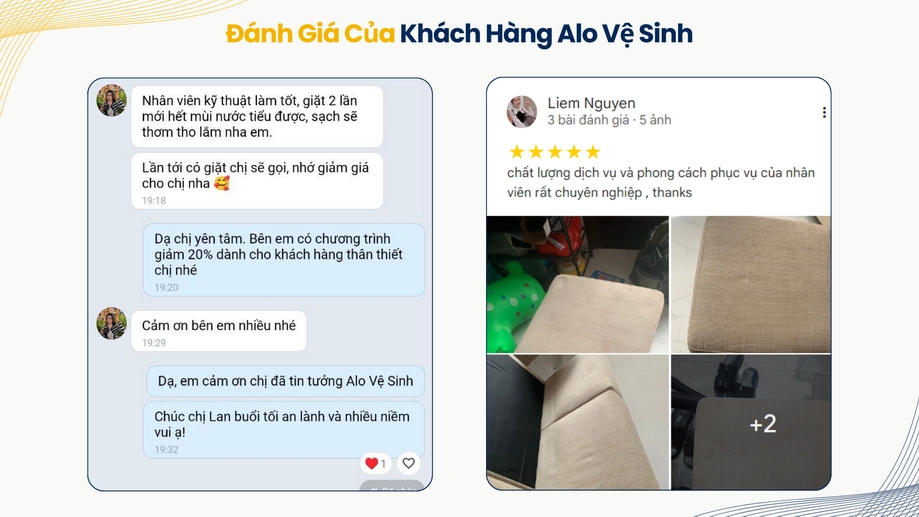 Lời chia sẻ về dịch vụ giặt nệm giúp khử sạch mùi hôi nước tiểu