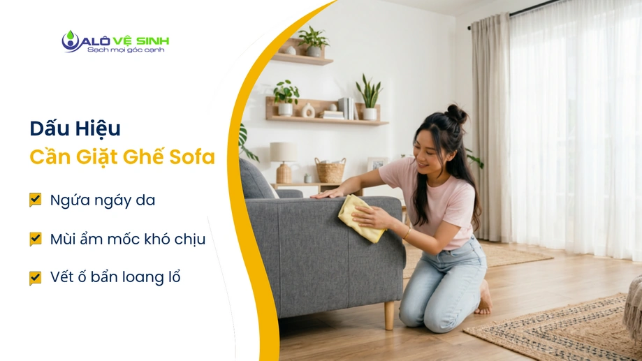 Ngứa ngáy da là dấu hiệu rõ ràng cần gọi giặt ghế sofa Hóc Môn