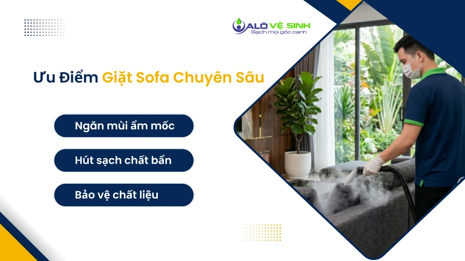 Máy hút công suất cao rút sạch nước trong dịch vụ giặt ghế sofa Hóc Môn
