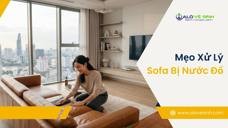 Thấm hút vết bẩn gọi dịch vụ giặt ghế sofa Nhà Bè