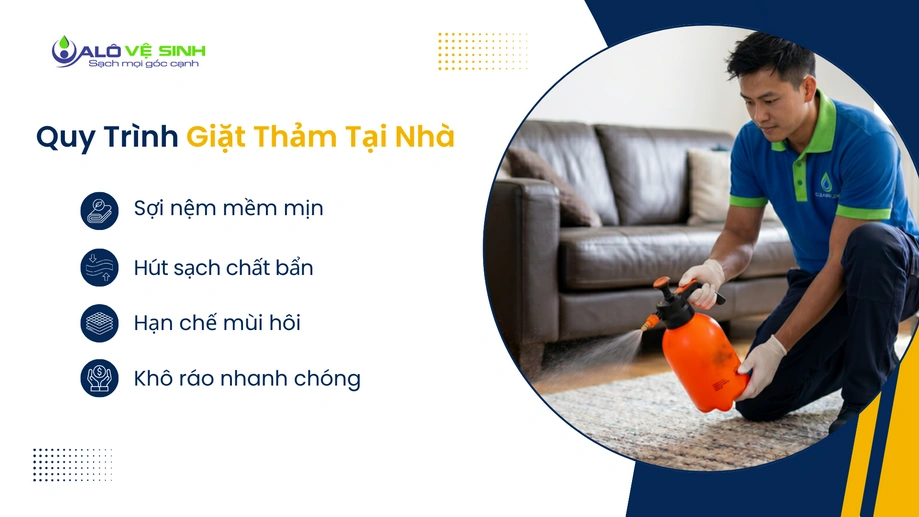Dịch vụ giặt thảm Quận 2 giúp hút sạch nước và cặn bẩn