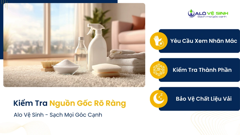 Kiểm tra dung dịch hữu cơ từ dịch vụ giặt thảm Quận 9
