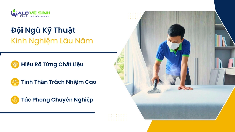 Đội ngũ nhân viên giặt nệm Quận 3 làm việc chuyên nghiệp