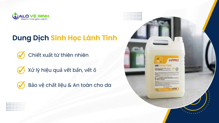 Dung dịch vệ sinh nệm Quận 6 an toàn, lành tính cho da bé