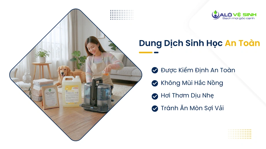 Vệ sinh thảm Bình Thạnh bằng tinh chất sinh học