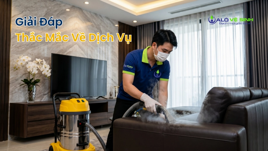 Giải đáp những thắc mắc về dịch vụ vệ sinh ghế sofa Quận 7 tại Alo Vệ Sinh