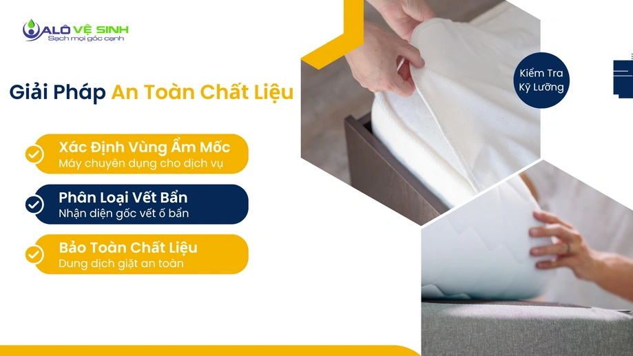 Giặt nệm tại nhà Quận 12 phù hợp từng loại chất liệu