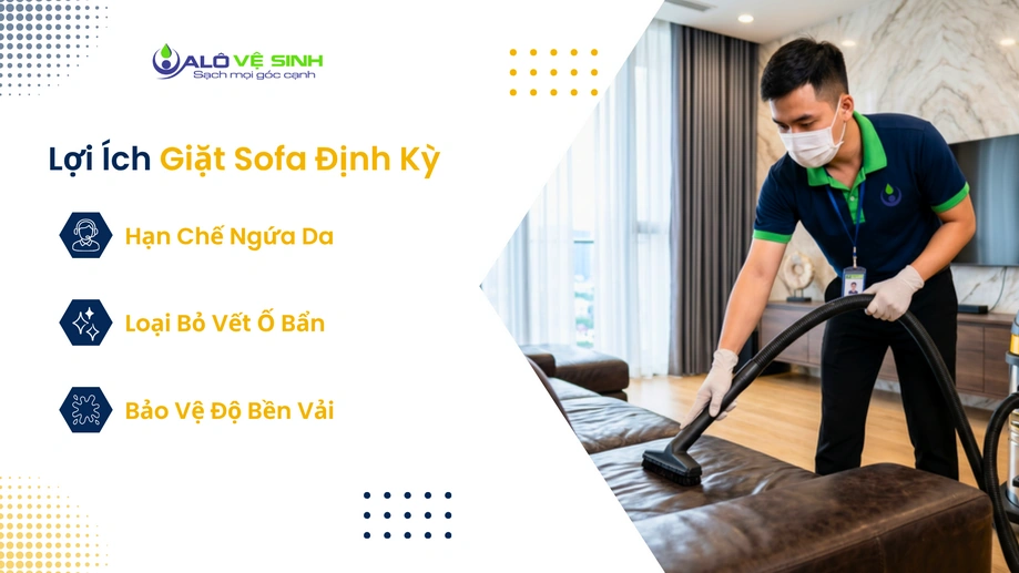 Nhân viên giặt ghế sofa Cần Giờ loại bỏ vết ố vàng