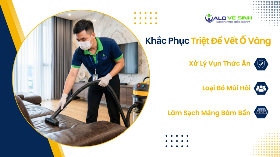 Xử lý vết ố bằng dịch vụ giặt ghế sofa Nhà Bè