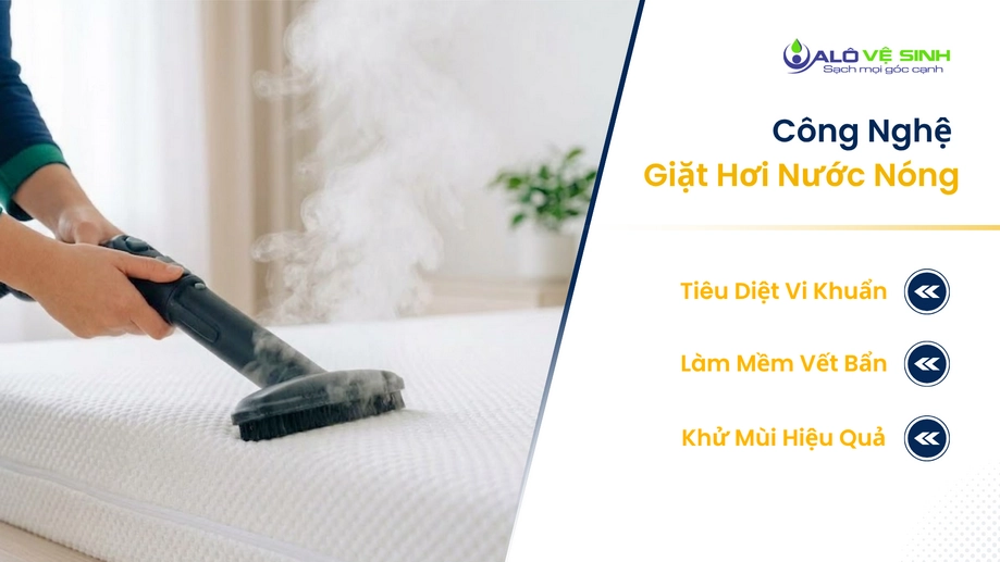 Quy trình diệt khuẩn của dịch vụ giặt nệm hơi nước nóng Quận 7