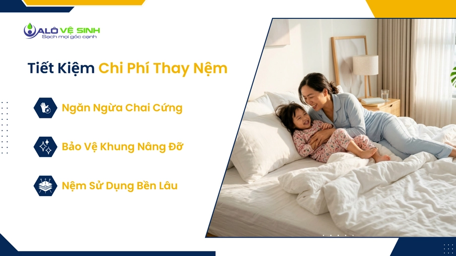 Vệ sinh nệm Bình Tân giúp kéo dài tuổi thọ của nệm