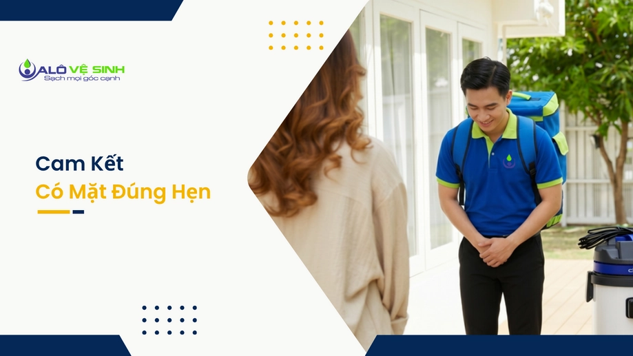 Nhân viên giặt nệm Thủ Đức có mặt đúng giờ hẹn