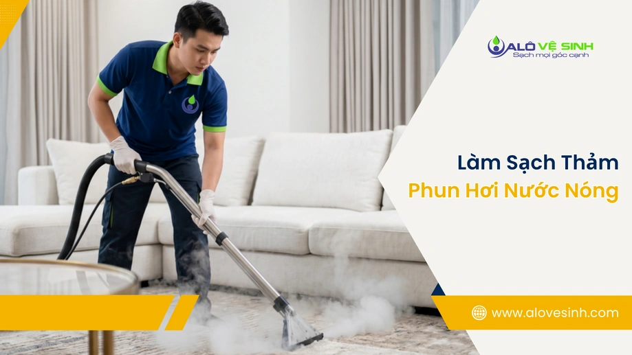 Áp dụng cách giặt thảm hơi nước nóng Gò Vấp giúp diệt khuẩn an toàn