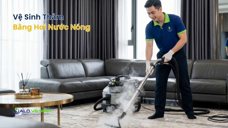 Công nghệ giặt thảm hơi nước nóng Quận 10 hỗ trợ diệt khuẩn hiệu quả