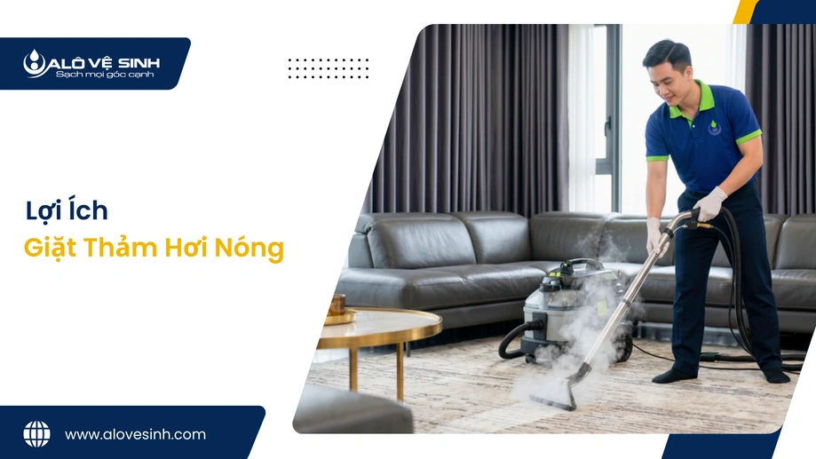 Dùng máy hơi nước nóng để giặt thảm Tân Bình hiệu quả