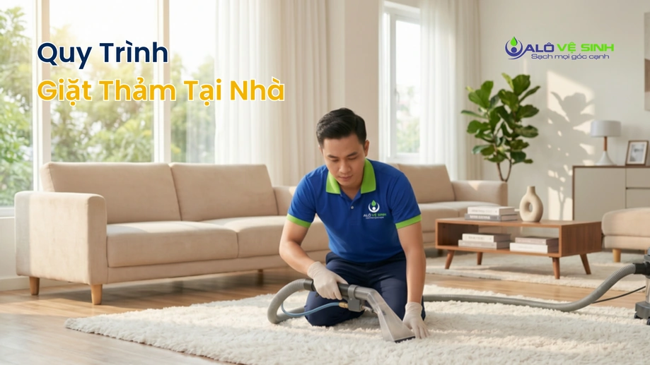 Quy trình giặt thảm trang trí Quận 6 làm sạch vết ố