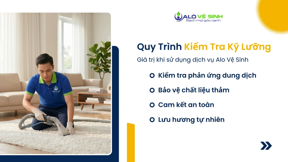 Thử dung dịch trước khi giặt thảm Bình Thạnh an toàn