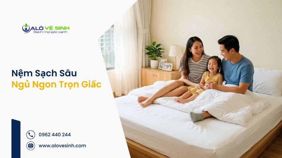 Gia đình thư giãn sau khi làm sạch nệm Quận 2 định kỳ
