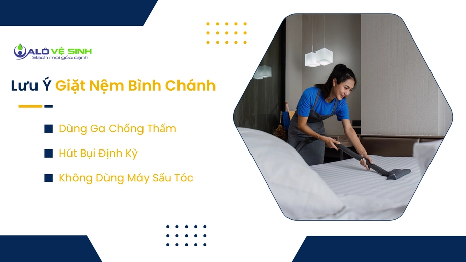 Dùng ga chống thấm sau khi giặt nệm Bình Chánh