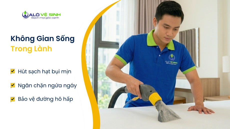 Máy hút chuyên dụng làm sạch nệm Quận 1 loại bỏ hạt bụi mịn